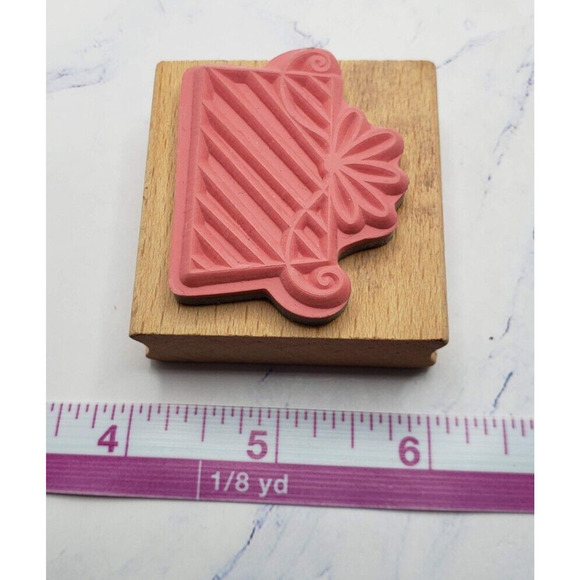 Sarah Beise Rubber Stamp Gift Box Present with Bow Wood Mounted Rubber Stamp - Picture 7 of 7